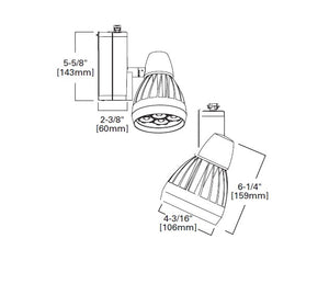 Halo Track Lighting L805MEDWS930MB 18W LED Stasis Medium Track Fixture, Wide Spot 90 CRI 3000K, 120V, Black