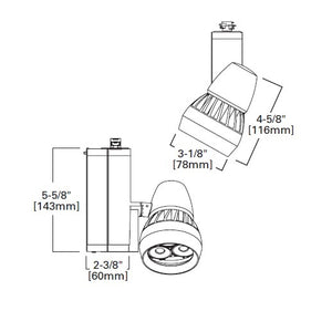 Halo Track Lighting L805SMLFL840P 8W LED Stasis Small Track Fixture, Flood 90 CRI 4000K, 120V, White