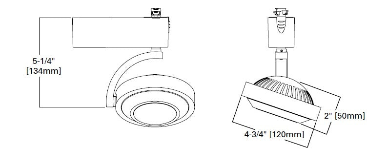 Halo Track Lighting L806NF8040AH 806 Lazer Trac Fixture, Narrow Flood Beam, 85 CRI, 4000K, 120V, Aluminum Haze
