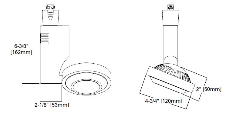 Halo Track Lighting L807FL8027P 807 Lazer Trac Fixture, Flood Beam, 85 CRI, 2700K, 120V, White