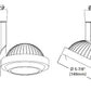 Halo Track Lighting L807HOSP8027AH High Output LED Track Fixture, Spot Distribution, 80 CRI, 2700K Color Temperature, 120V, Short Snoot, Aluminum Haze