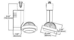 Halo Track Lighting L807SMNF840P 15W 807SM LED Fixture, Narrow Flood, 85 CRI, 4000K, 120V, White