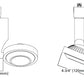 Halo Track Lighting L807SP8030P 807 Lazer Trac Fixture, Spot Beam, 85 CRI, 3000K, 120V, White