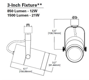 Halo Track Lighting L80813FL935MB High Performance Power Trac and Laser Trac LED Cylinder Spotlight, 1800 Lumens, 3-Inch Output, 32 Degree Flood, 3500K, 90 CRI, Matte Black