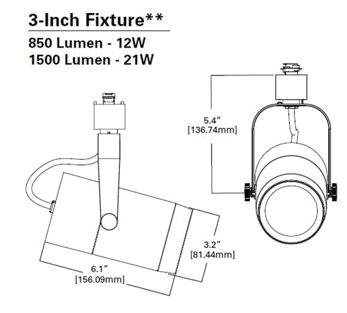 Halo Track Lighting L80813NF927P High Performance Power Trac and Laser Trac LED Cylinder Spotlight, 1800 Lumens, 3-Inch Output, 22 Degree Narrow Flood, 2700K, 90 CRI, Matte White