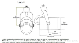 Halo Track Lighting L80818SP927AH High Performance Power Trac and Laser Trac LED Cylinder Spotlight, 1800 Lumens, 3-Inch Output, 13 Degree Spot, 2700K, 90 CRI, Aluminum Haze
