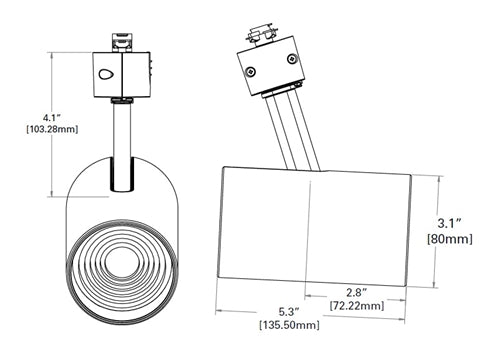 Halo Track L80925SP940P XACT Beam Mid Stem LED Light, 2500 Lumens, 12 Degree Spot Optic, 4000K, 90 CRI, Matte White