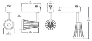 Halo Track Lighting L81108SP9040MB Mini LED Accent Track Fixture, 800 Lumens, Spot Distribution, 90 CRI, 4000K Color Temperature, Black
