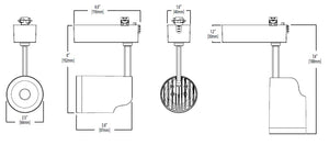 Halo Track Lighting L81211SP9027P Mini LED Accent Cylinder Track Fixture, 1100 Lumens, Spot Distribution, 90 CRI, 2700K Color Temperature, 120V, White