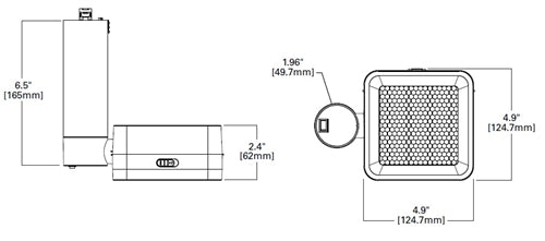 Halo Track Lighting L815SQ40NF927SL  52W LED Statis Square Track Fixture, 4000 Lumens, Narrow Flood Optic, 2700K Color Temperature, 90 CRI, Silver