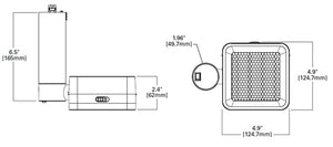 Halo Track Lighting L815SQ40NF950P  52W LED Statis Square Track Fixture, 4000 Lumens, Narrow Flood Optic, 5000K Color Temperature, 90 CRI, White