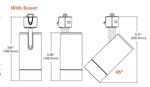 Halo Track Lighting L820S10FL930BLAKBLSNTBLAK 2" Sustainable LED Halo Power Trac and Lazer Track Light, 1000 Lumens, Flood Optic, 90 CRI, 3000K, Black Finish, Black Adapter, Snoot Front Ring, Black Short Bezel, 120V
