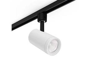 Halo Track Lighting L820S10FL930WHTEWHSNTBLAK 2" Sustainable LED Halo Power Trac and Lazer Track Light, 1000 Lumens, Flood Optic, 90 CRI, 3000K, White Finish, White Adapter, Snoot Front Ring, Black Short Bezel, 120V