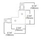 Halo Track Lighting L904P L Connector, White Color