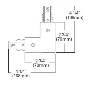 Halo Track Lighting L904P L Connector, White Color