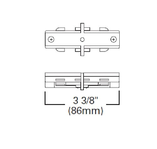 Halo Track Lighting L908P Mini Joiner, White Color