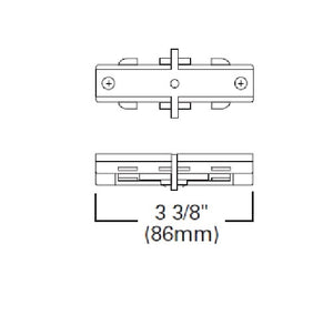 Halo Track Lighting L908P Mini Joiner, White Color