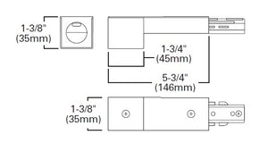 Halo Track Lighting L980P Live End Conduit Adapter, White Color