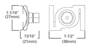 Halo Track Lighting L983P T-Bar Attachment Clip, White Color