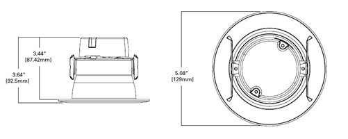 Halo Recessed LA4069271EWHR 4" LED Adjustable Downlight, 600 Lumens, 90 CRI, 2700K, 120V, Phase Cut 10% Dimming, Matte White Baffle