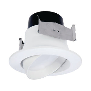 Halo Recessed LA4069301EWH 4" LED Adjustable Downlight, 600 Lumens, 90 CRI, 3000K, 120V, Phase Cut 10% Dimming, Matte White Baffle