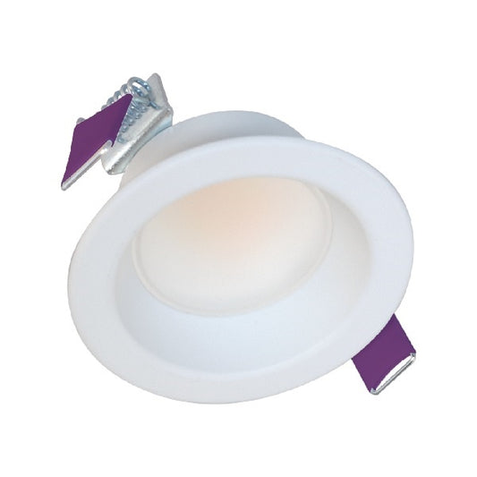 Halo Recessed LCR2089FS1EMW 2" Round All-Purpose Round LED Retrofit Module, 800 Lumens, 90 CRI, Field Selectable 2700K, 3000K, 3500K, 4000K or 5000K Color Temperature, 120-277V, 120V Analog 100% to 5% Dimming, Matte White