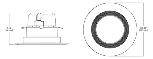 Halo Recessed LT460WH6927R 4" All-Purpose LED Integrated Trim Modules, 2700K, 630 Lumens, White Finish