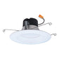 Halo Recessed LT56069FS231EWHR 5" and 6" All-Purpose LED Retrofit Module, Baffle Trim, 600 Lumens, 90 CRI, 2700K, 3000K, 3500K Selectable CCT, 120V, Phase Cut 10% Dimming, Matte White Flange