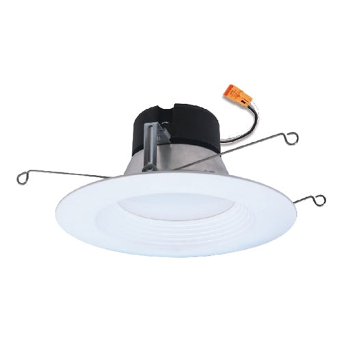 Halo Recessed LT56069FS231EWHR 5" and 6" All-Purpose LED Retrofit Module, Baffle Trim, 600 Lumens, 90 CRI, 2700K, 3000K, 3500K Selectable CCT, 120V, Phase Cut 10% Dimming, Matte White Flange
