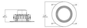 Halo Recessed LT560WH12927 5" and 6" Retrofit Baffle, Trim LED Module, 90 CRI, 2700K, Matte White, High Lumen