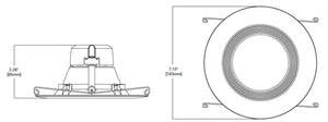 Halo Recessed LT560WH6927R 5" and 6" All-Purpose LED Integrated Retrofit Trim, 90 CRI, 2700K, 731 Lumens, White Finish