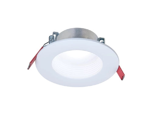 Halo Recessed LTC305FS5B 3" Recessed Canless LED Downlight, 550 Lumens, 90 CRI, 2700K/3000K/3500K/4000K/5000K CCT Selectable, 120V 60Hz, LE & TE Phase Cut 10% Dimming, Matte White