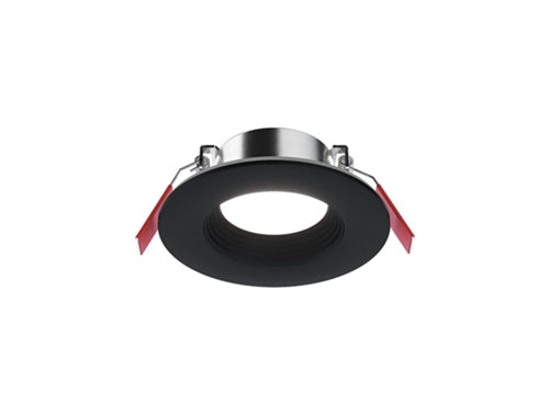 Halo Recessed LTC305FS5BMB 3" Recessed Canless LED Downlight, 550 Lumens, 90 CRI, 2700K/3000K/3500K/4000K/5000K CCT Selectable, 120V 60Hz, LE & TE Phase Cut 10% Dimming, Matte Black