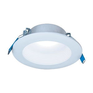 Halo Recessed LTC406FS5B 4" Recessed Canless LED Downlights, 650 Lumens, 90 CRI, 2700K/3000K/3500K/4000K/5000K CCT Selectable,  120V 60Hz, LE & TE Phase Cut 10% Dimming, Matte White