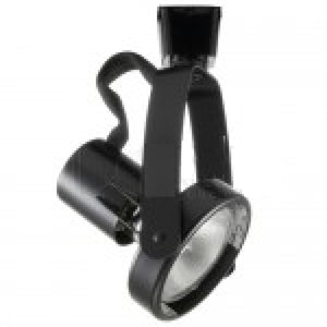Halo Track Lighting LZR1320MB 50W Line Voltage Front Loading Gimbal Lampholder, Black