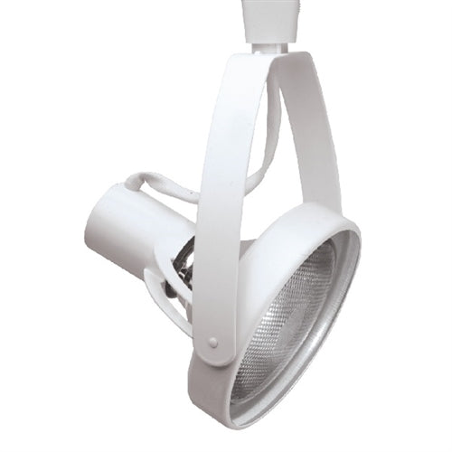 Halo Track Lighting LZR1338P 150W Line Voltage Front Loading Gimbal Lampholder, White
