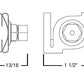 Halo Track Lighting LZR207MB T-Bar Mounting Clip, Black