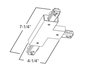 Halo Track Lighting LZR213LP Left T-Connector, White