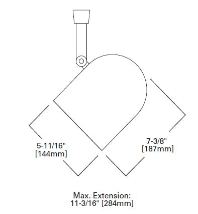Halo Track Lighting LZR303MB 150W PAR38 Line Voltage Roundback with Baffle, Black