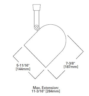 Halo Track Lighting LZR303MB 150W PAR38 Line Voltage Roundback with Baffle, Black