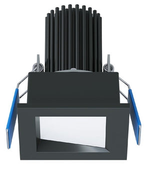 Halo Recessed ML2ALSFS1ESMB 2" Square Smooth LED Adjustable Downlight, Selectable 200/400/550 Lumens, 90 CRI, Selectable CCT 2700/3000/3500/4000/5000K, 5% Phase Cut LE/TE Dimming, 120V 60Hz, Matte Black