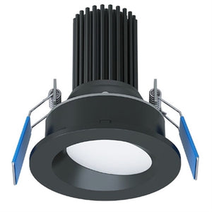 Halo Recessed ML3ALSD2W1ERMB 3" Round Smooth LED Adjustable Downlight, 400 Lumens, 90 CRI, Selectable Dim-to-Warm 3000-to-1800K or 2700-1800K, 5% Phase Cut LE/TE Dimming, 120V 60Hz, Matte Black