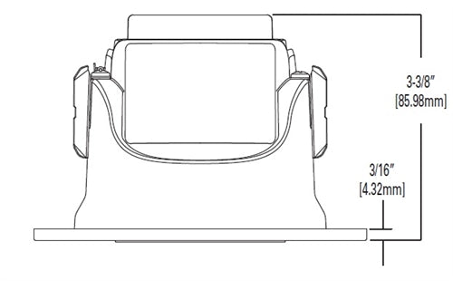 Halo Recessed ML4D09NFL927E 4" Integated LED Trim Module, 900 Lumens, Narrow Flood, 2700K, Black