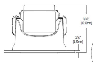 Halo Recessed ML4D09NFLD2WE 4" LED Module, 900 Lumens, Narrow Flood Distribution, 90 CRI, Color Shifts from 3000 to 1850K, 120-277V