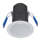 Halo Recessed ML4LSD2W1ERMW 4" Round Smooth LED Canless Downlight, 600 Lumens, 90 CRI, CCT Selectable  Dim-to-Warm 3000-to-1800K or 2700-1800K, ?5% Phase Cut LE/TE Dimming, 120V, 40 Degrees Optic, Paintable Matte White