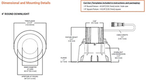 Halo Recessed ML4LSFS1ERMB 4" Round Smooth LED Canless Downlight, Selectable Lumens 600/900/1200, 90 CRI, CCT Selectable 2700/3000/3500/4000/5000K, ?5% Phase Cut LE/TE Dimming, 120V, 40 Degrees Optic, Matte Black