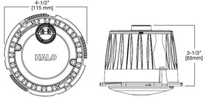 Halo Recessed ML5606927 5" and 6" LED Light Module, New Construction, Remodel and Retrofit, 600 Lumens, IC and non IC Rated, 90 CRI, 2700K