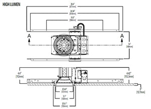 Halo Recessed Commercial PR4FS12D010  4" New Construction, Field Selectable 1000/1500/2000 Lumens, 120-277V, 1-100% Dimming