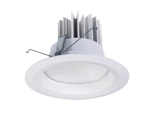 Halo Recessed Commercial PR6M24MD8FSMW 6" LED Module and Self-Flanged Reflector, Field Selectable 2000/3000/4000 Lumens, Medium Distribution, 80 CRI, 3000/3500/4000K, Matte White Ring