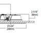 Halo Recessed Commercial PR8R15D010 8" Retrofit Shallow Lens LED Housing, 1500 Lumens, 120-277V 50/60Hz, 0-10V, 100% to 1% dimming